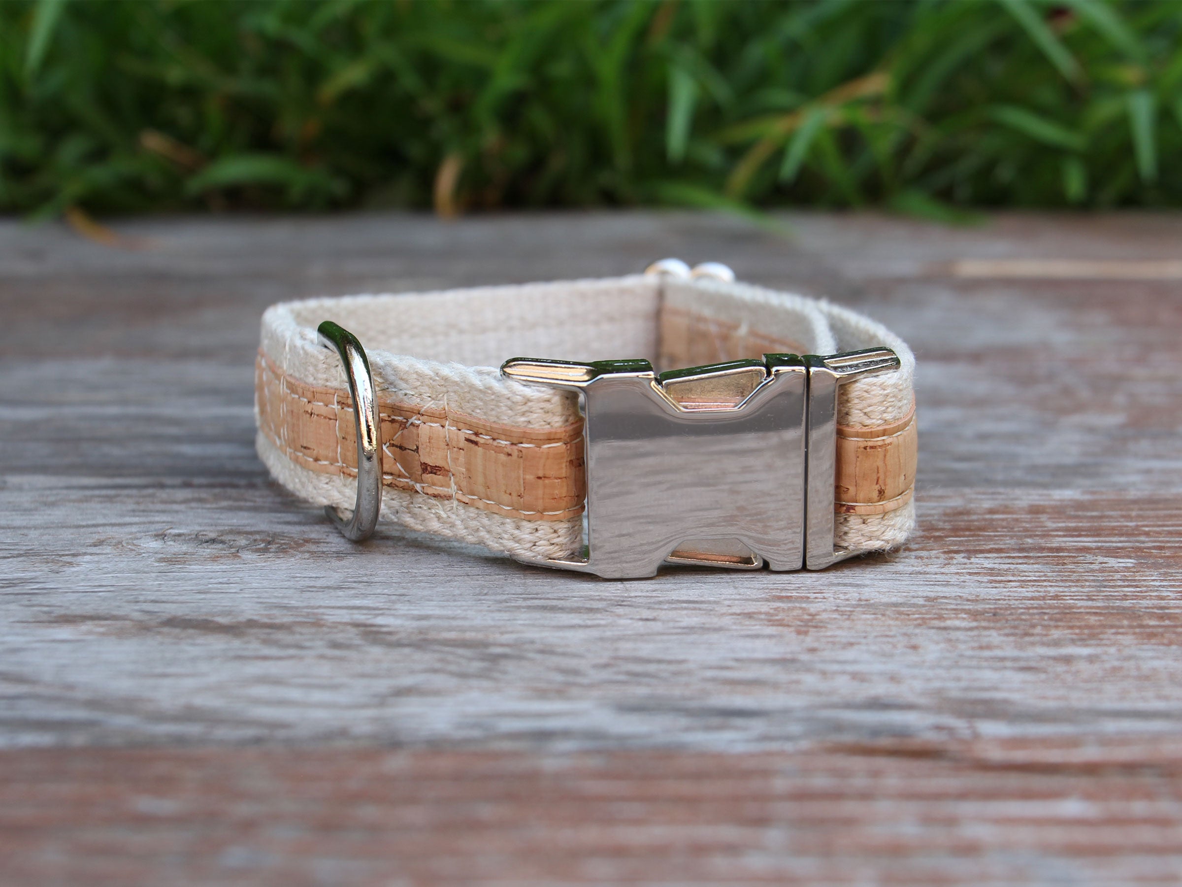 Adventurer Cork Hemp Dog Collar - Natural