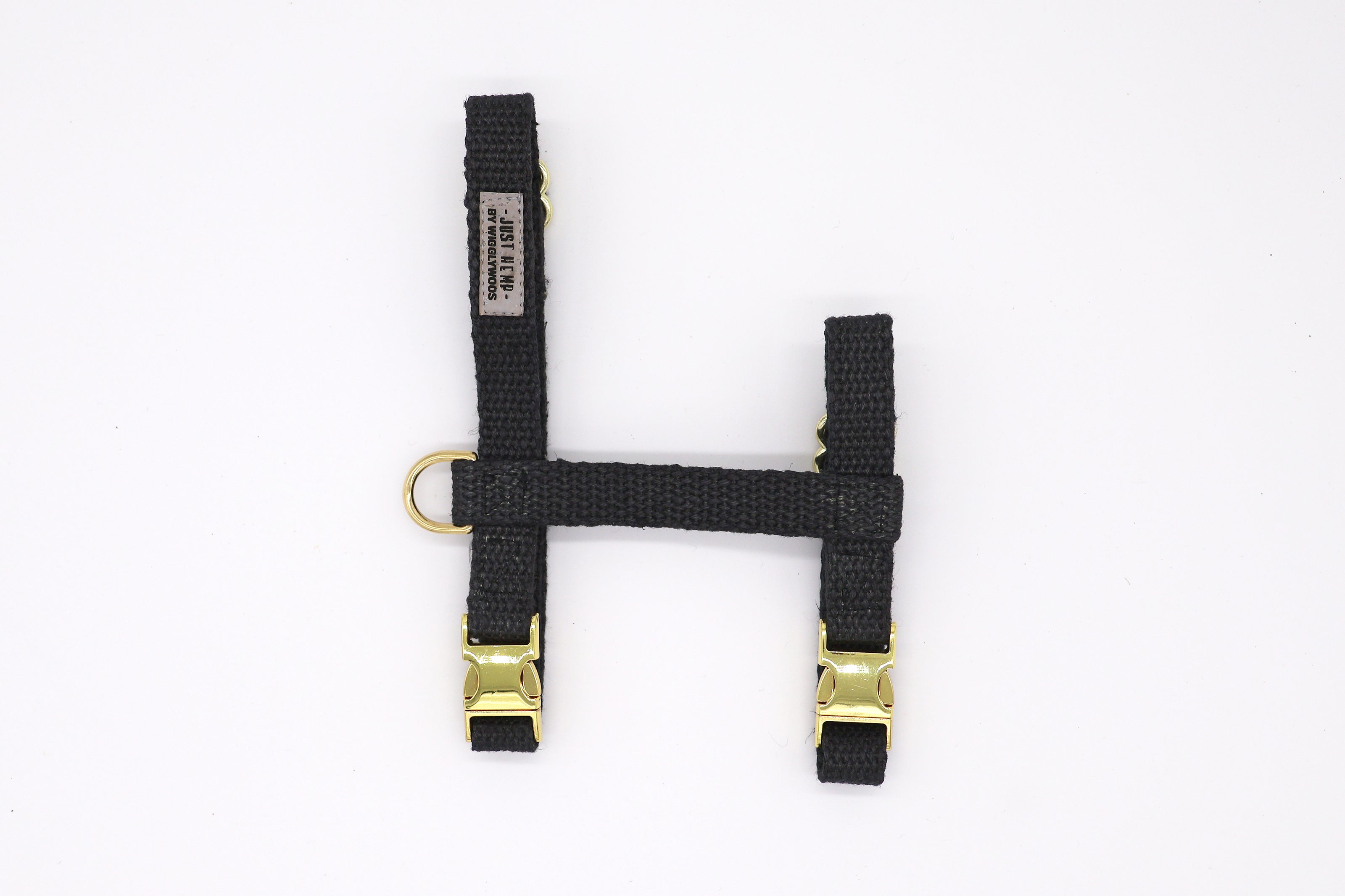 Black Just Hemp H-Style Cat Harness