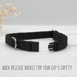 Just Hemp Black Cat Collar