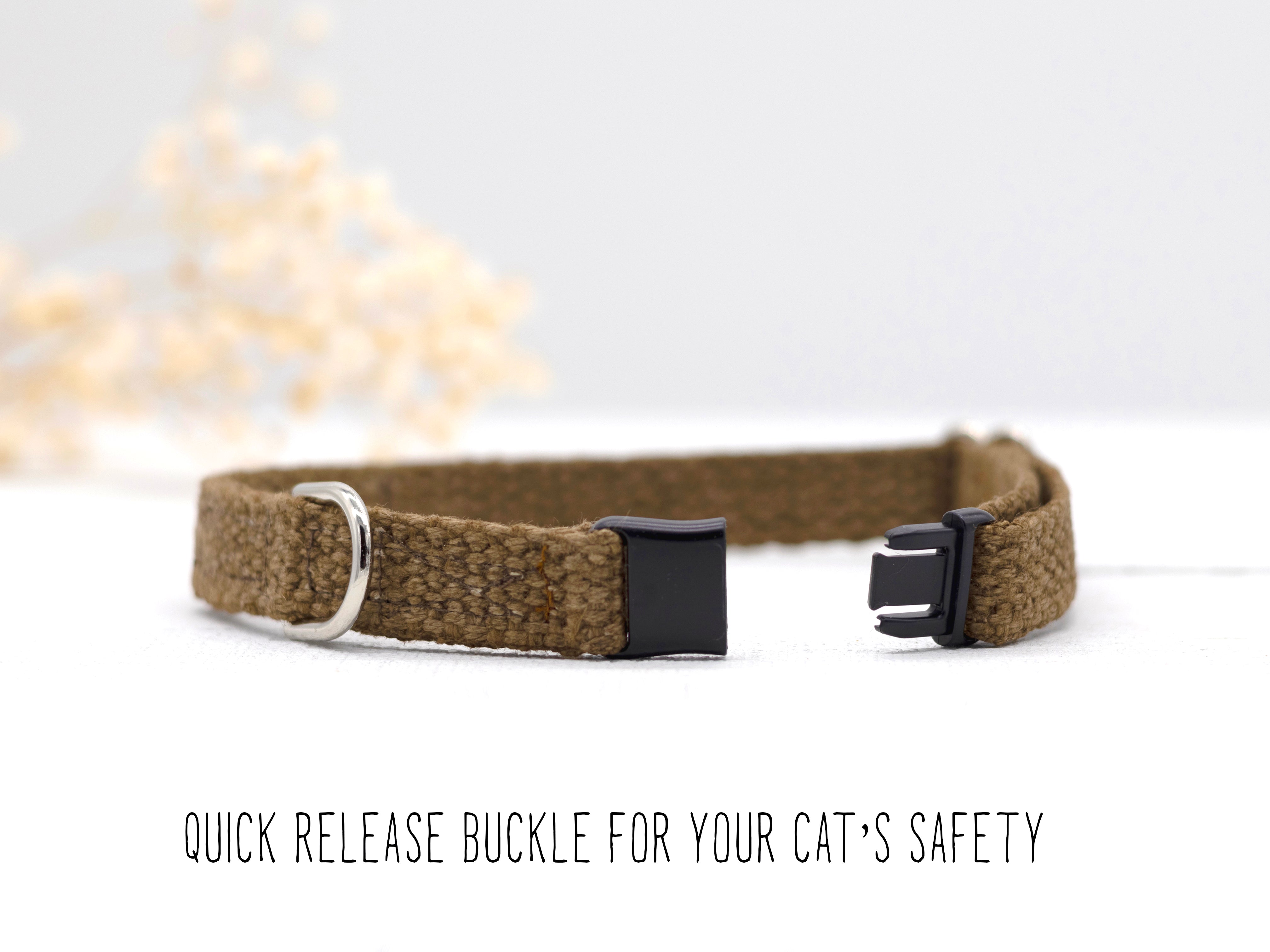 Tea-Stained Just Hemp Cat Collar