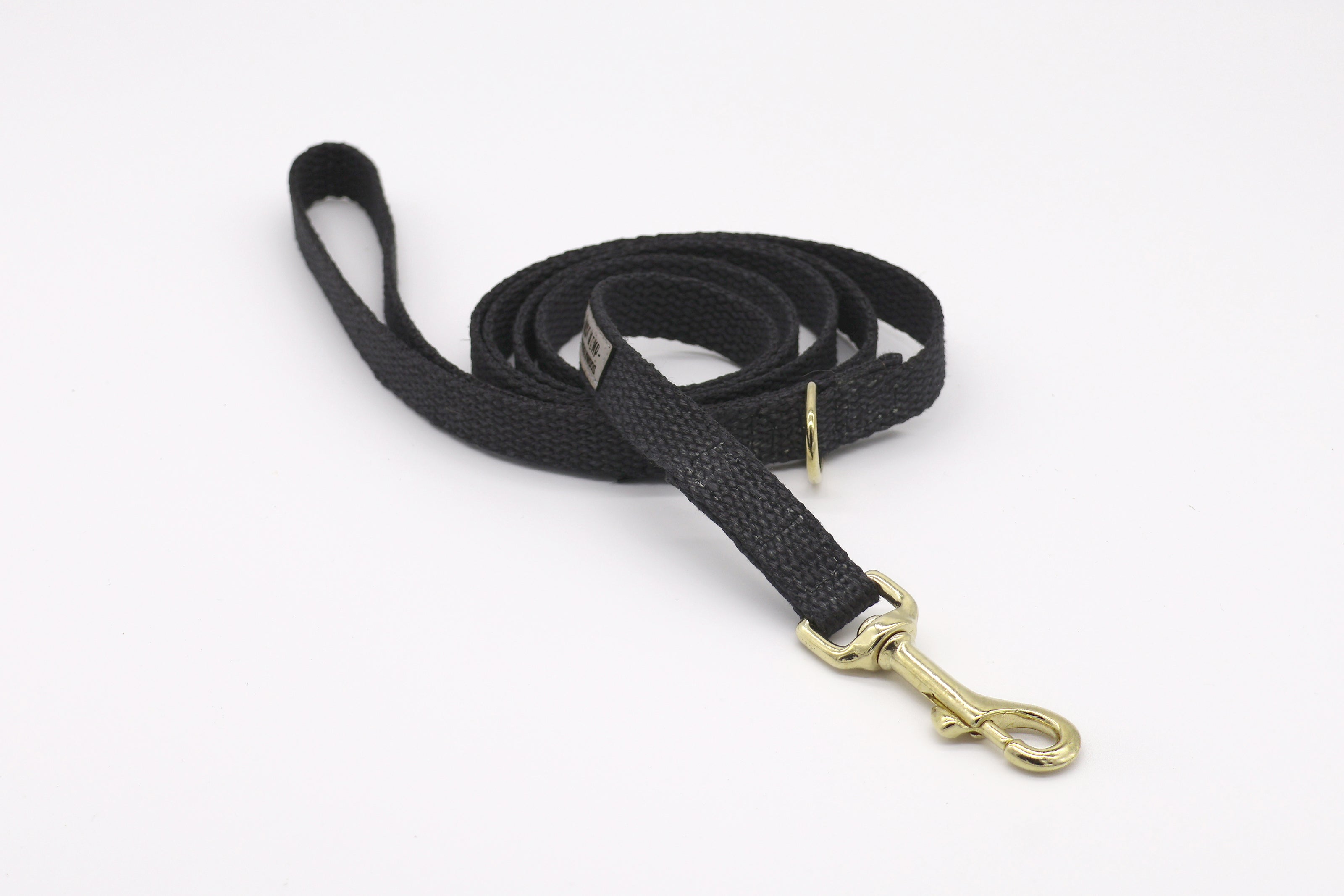 Flat Black Just Hemp Cat Leash / Tiny Dog Leash