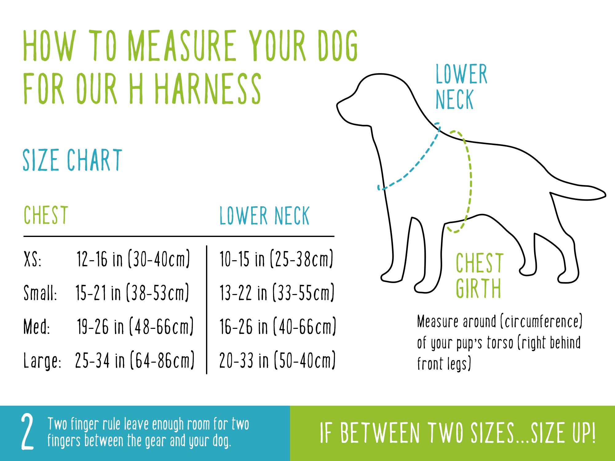  H Harness Size Chart