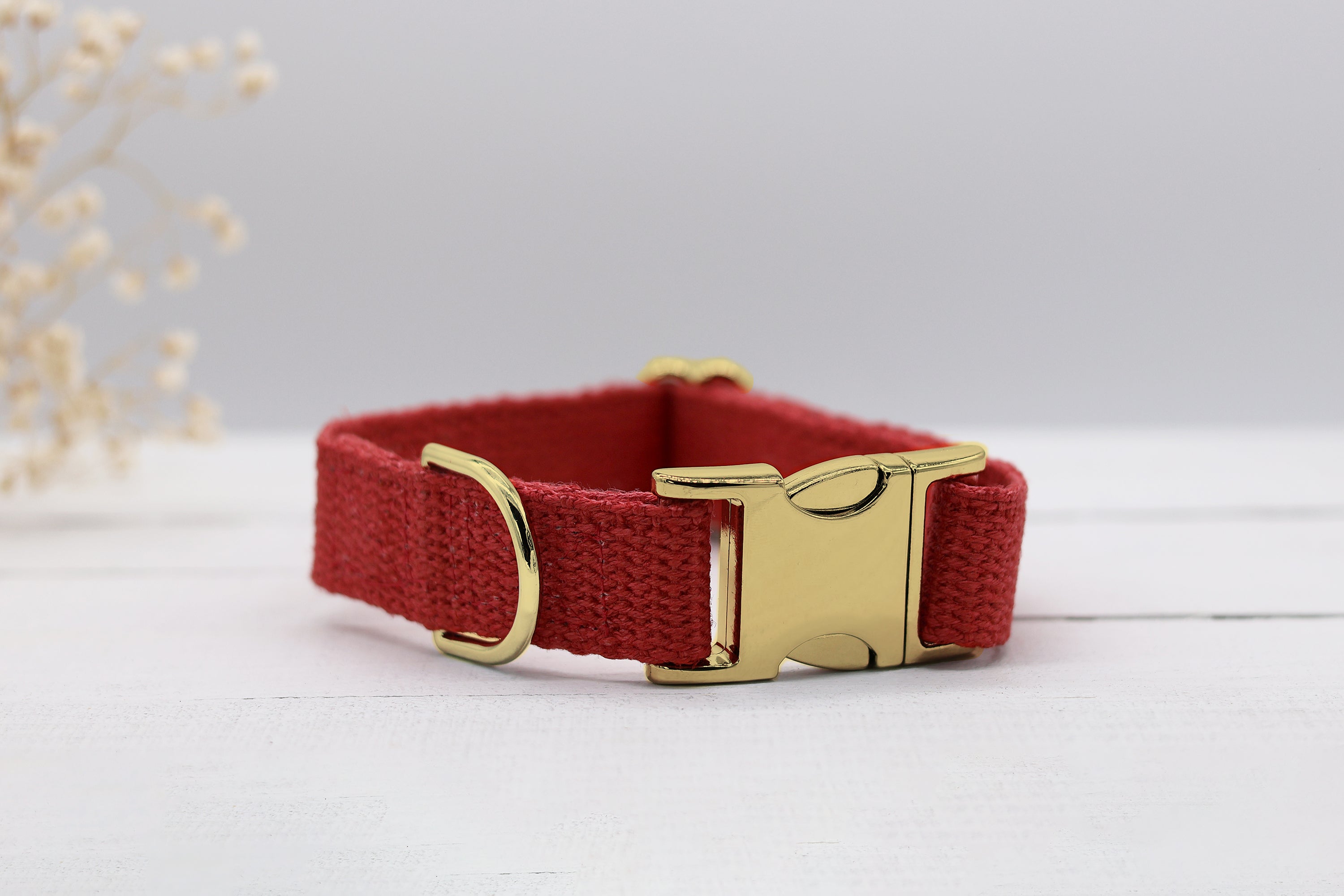 Just Hemp Rosy Red Dog Collar