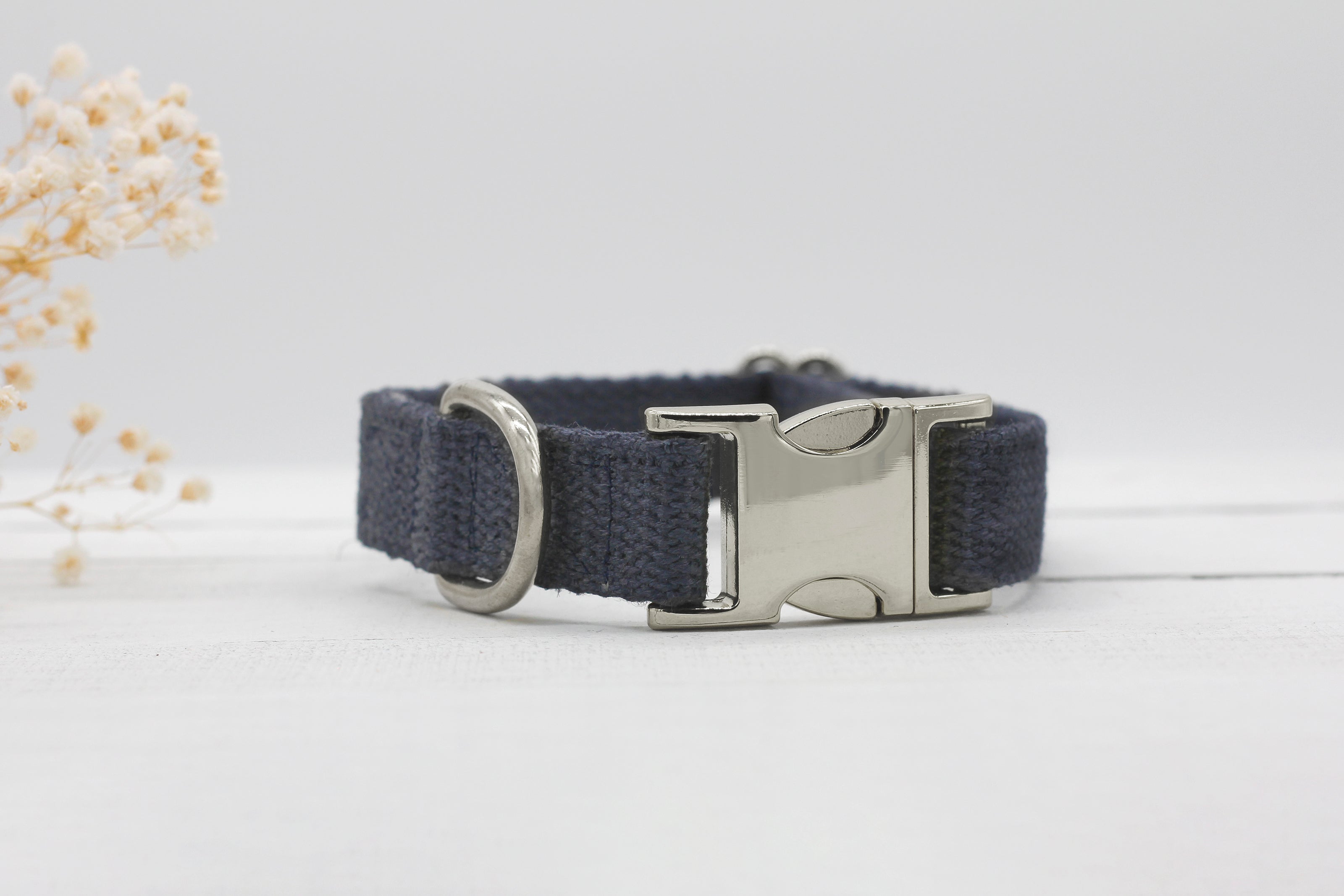 Just Hemp Nantucket Blue Dog Collar