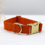 Just Hemp Sunset Orange Dog Collar