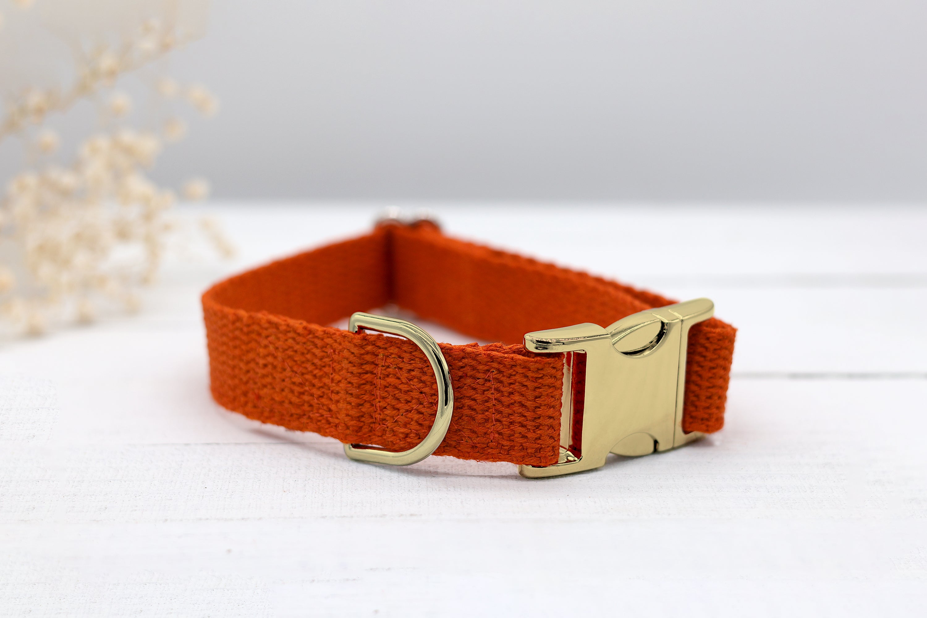 Just Hemp Sunset Orange Dog Collar