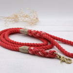 Rosy Red Cotton Rope Dog Leash