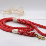 Rosy Red Cotton Rope Dog Leash