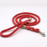 Rosy Red Cotton Rope Dog Leash