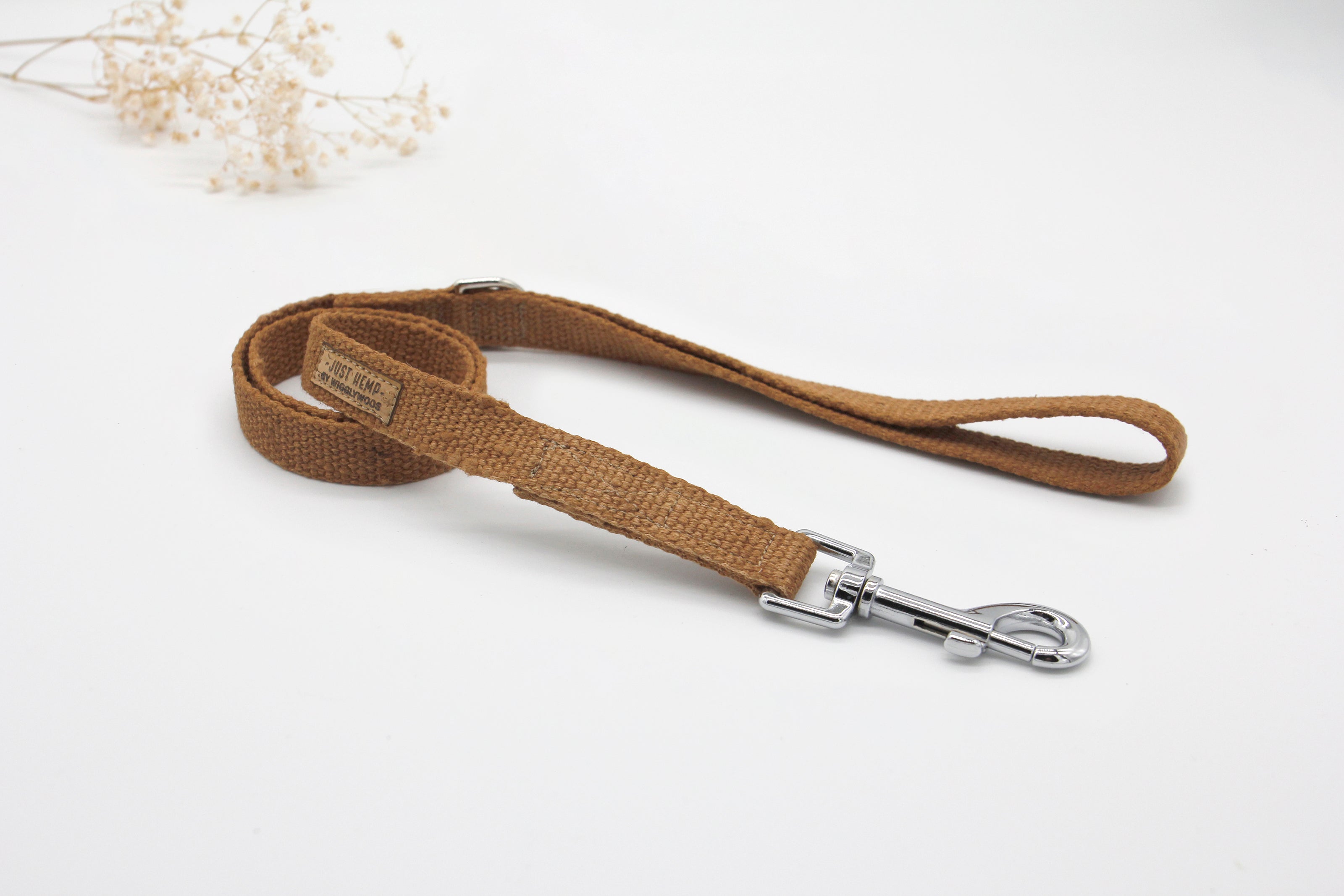 Tea-Stained Just Hemp Flat Dog Leash